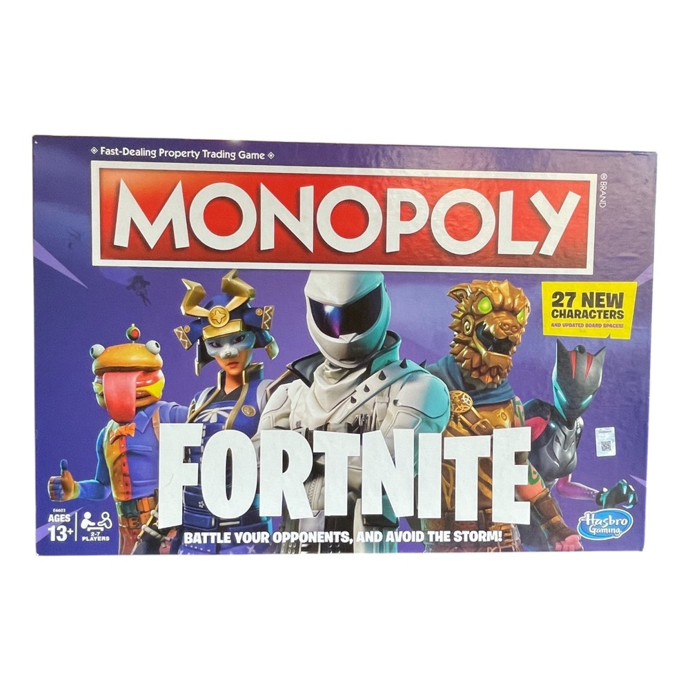Monopoly Fortnite Edition Board Game Open Box Complete Never Played Hasbro